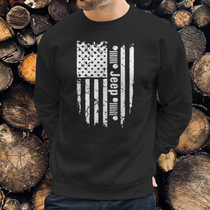 Jeep American Flag Men Sweatshirt