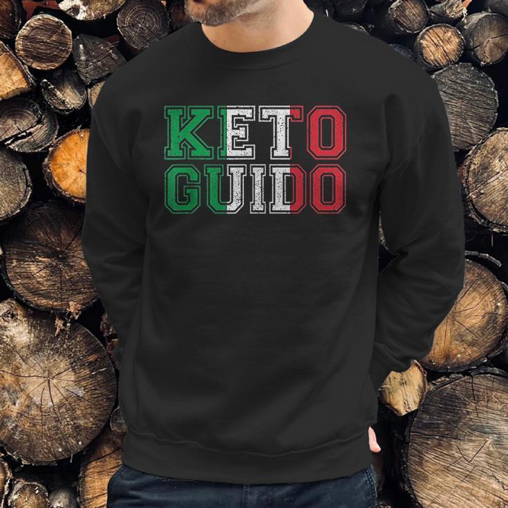 Keto Guido Italian Ketogenic Diet Italy Flag Men Sweatshirt