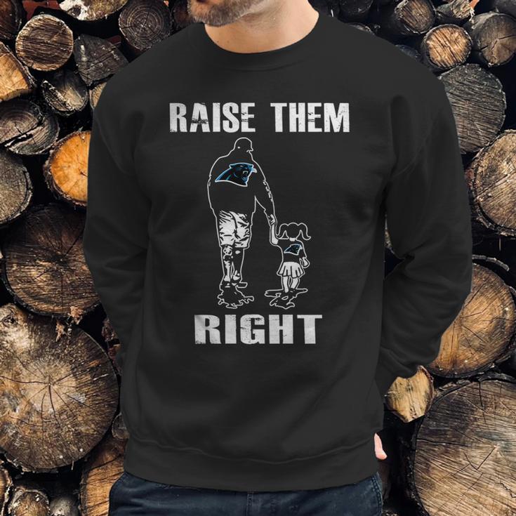 Panthers Dad And Daughter Raise Them Right Men Sweatshirt