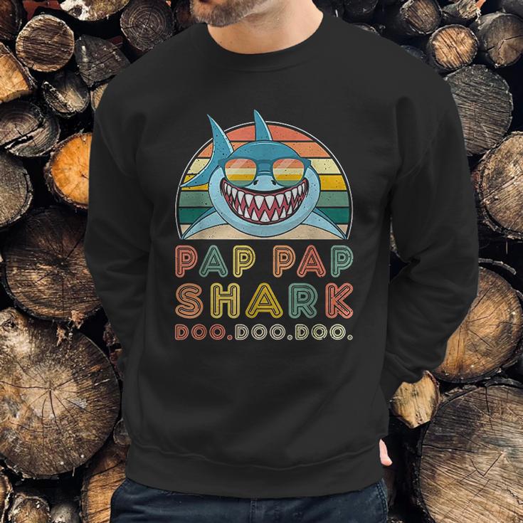 Pap Pap Shark Father Day Gifts For Men Grandpa Shark Men Sweatshirt