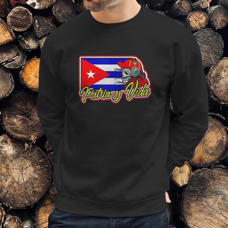 Patria Y Vida Cuba Flag Men Sweatshirt