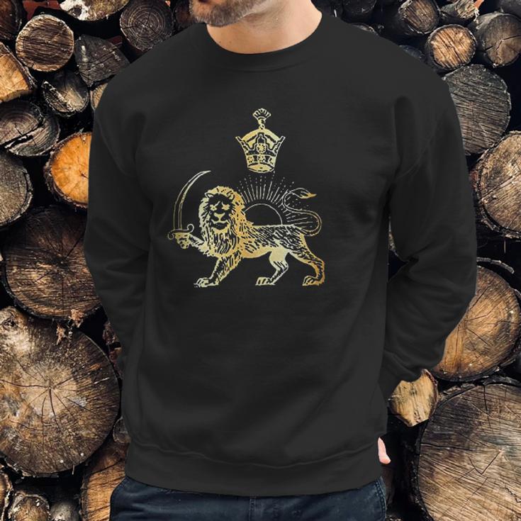 Persian Flag Iranian Lion Sun And Crown Men Sweatshirt