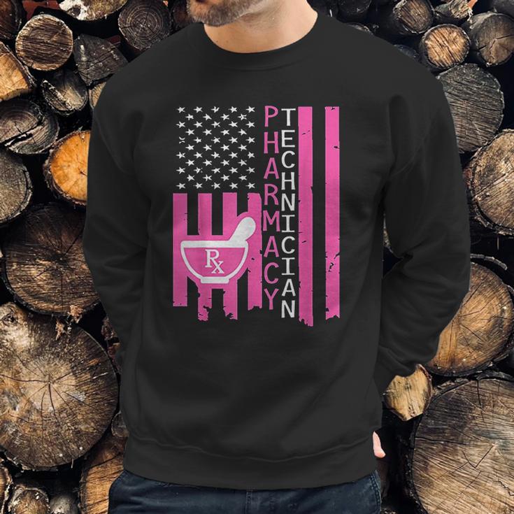 Pharmacy Technician American Flag Men Sweatshirt