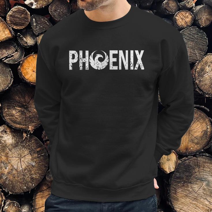 Phoenix Arizona American City Mythological Bird Phoenix Flag Men Sweatshirt