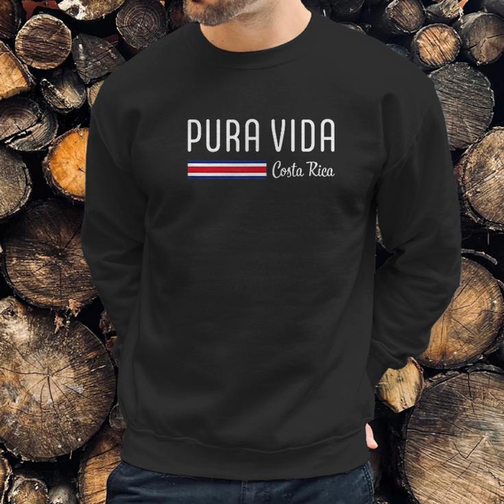 Pura Vida Costa Rica With Costa Rica Flag Men Sweatshirt