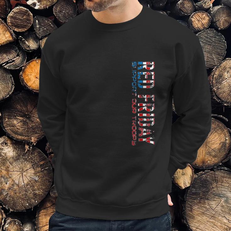 Red Friday Support Our Troops For Veterans Men Sweatshirt