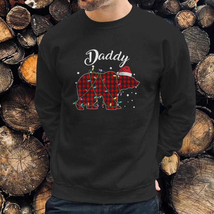 Red Plaid Daddy Bear Matching Buffalo Pajama Men Sweatshirt