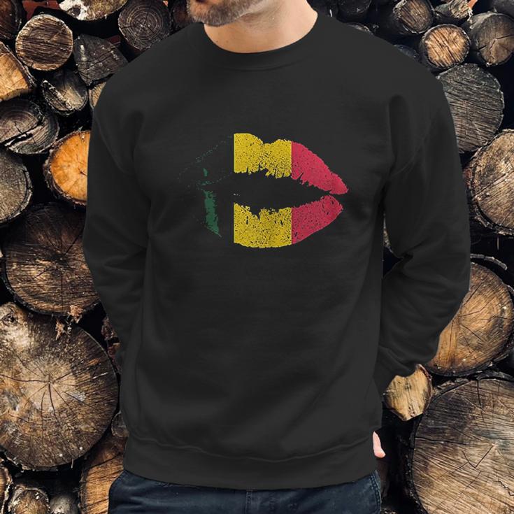 Reggae Kissing Lips Flag Men Sweatshirt