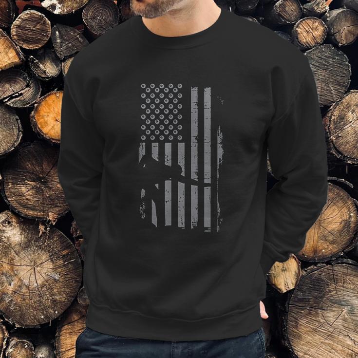 Retro American Flag Billiard Gift For Pool Shooting Player Men Sweatshirt