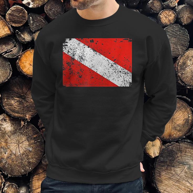 Retro Diver Down Flag Vintage Style Scuba Men Sweatshirt