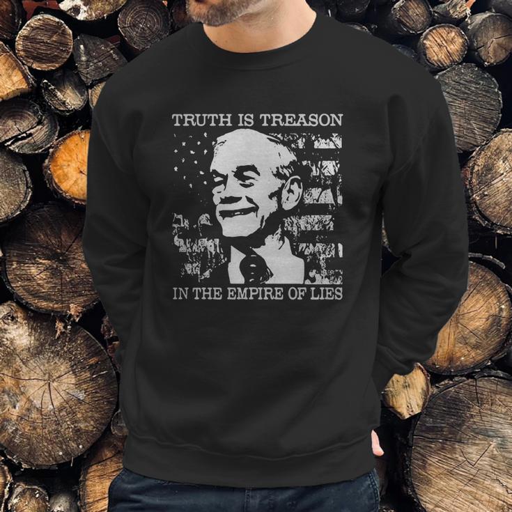 Ron Paul Truth Is Treason In The Empire Of Lies American Flag Men Sweatshirt