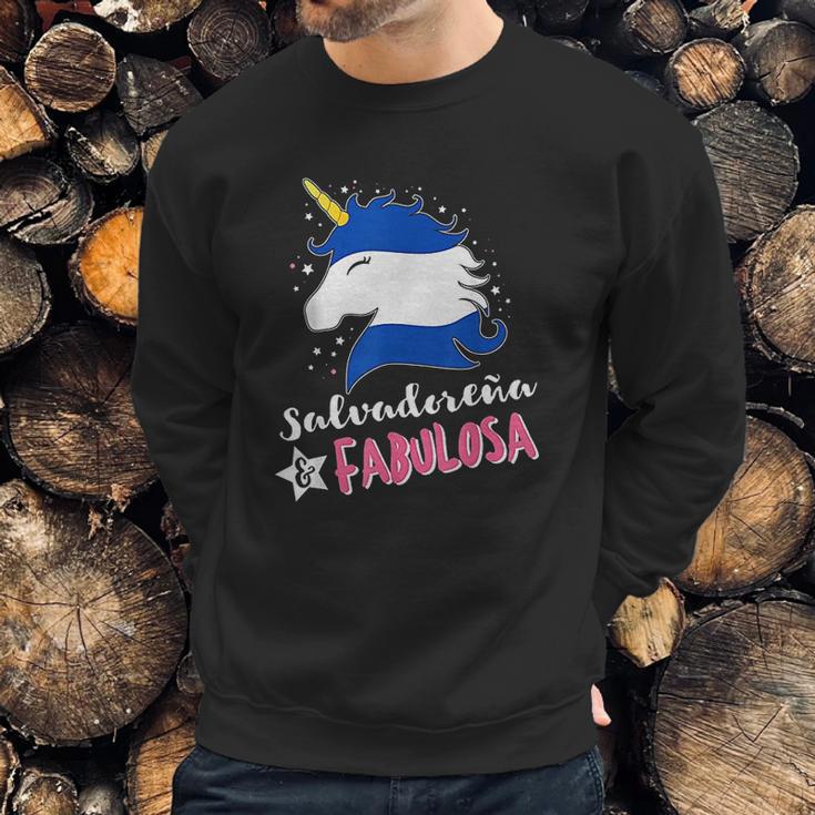 Salvadoran Flag El Salvador Unicornio Men Sweatshirt