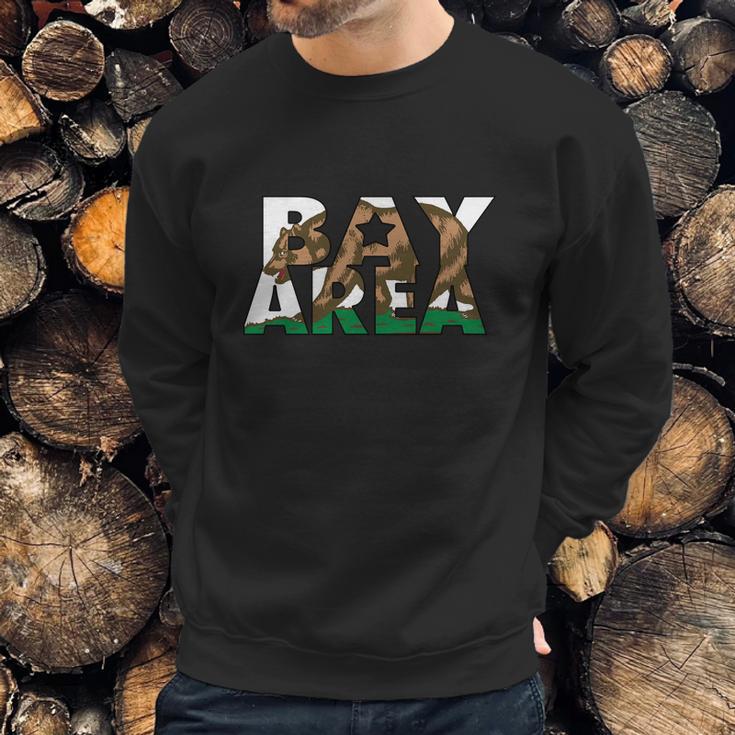 San Francisco Bay Area California Flag Bear Men Sweatshirt