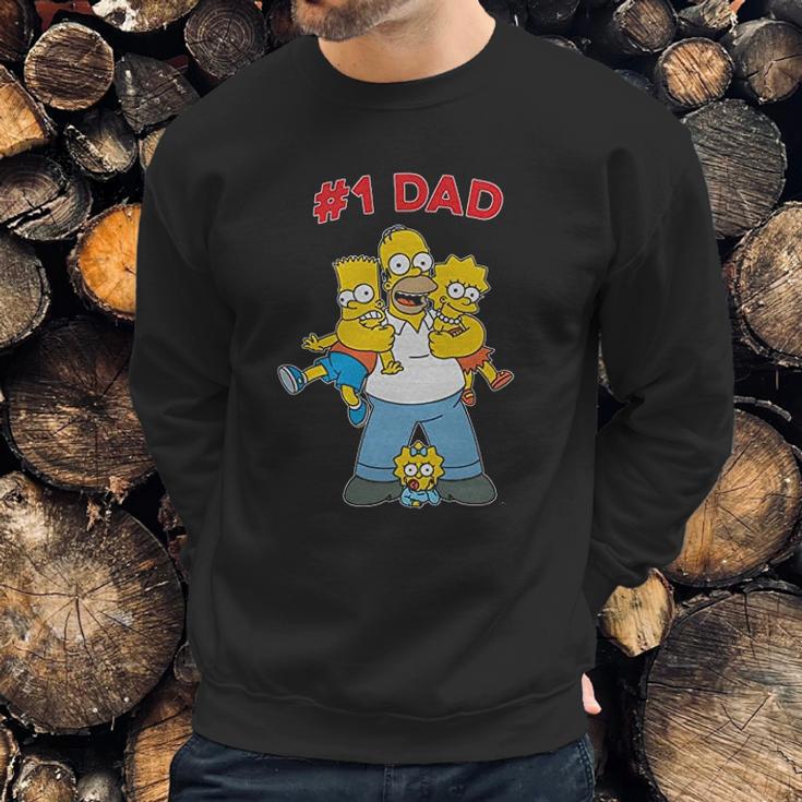 The Simpsons Cuddle Number One Dad Mens Men Sweatshirt