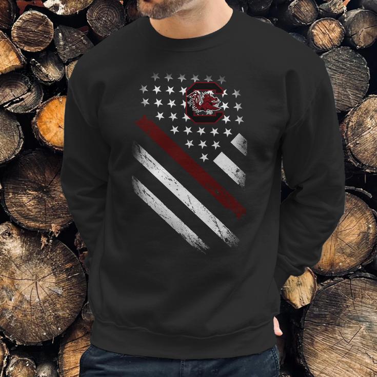 South Carolina Gamecocks American Flag Men Sweatshirt