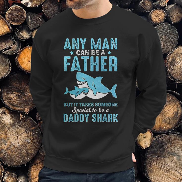 Special To Be A Daddy Shark Gift For Dad Papa Men Sweatshirt