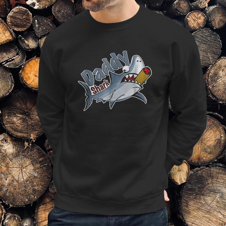 Tough Smoking Daddy Shark Men Sweatshirt