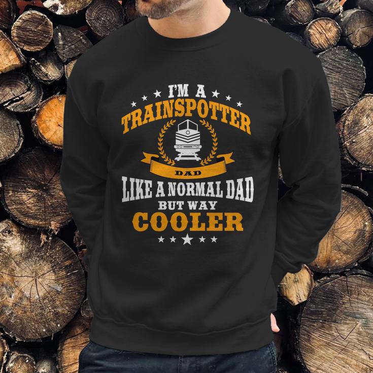 Trainspotter Dad Trainspotting Design Steam Locomotive Funny Gift Graphic Design Printed Casual Daily Basic Men Sweatshirt