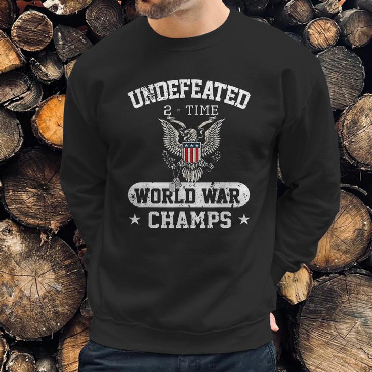 Undefeated World War Champs Veterans Day Gift Men Sweatshirt