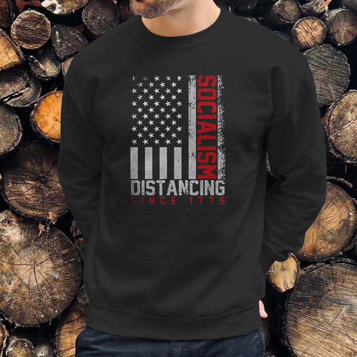 Usa Flag Socialism Distancing Since 1776 Men Sweatshirt