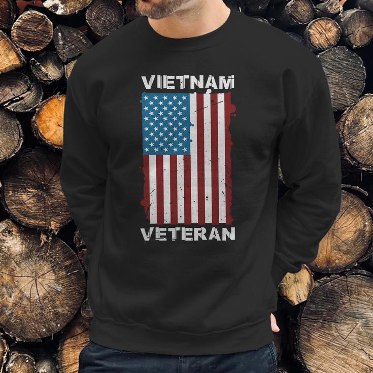 Vietnam Veteran Soldier Us Flag Veteran Day Graphic Design Printed Casual Daily Basic Men Sweatshirt