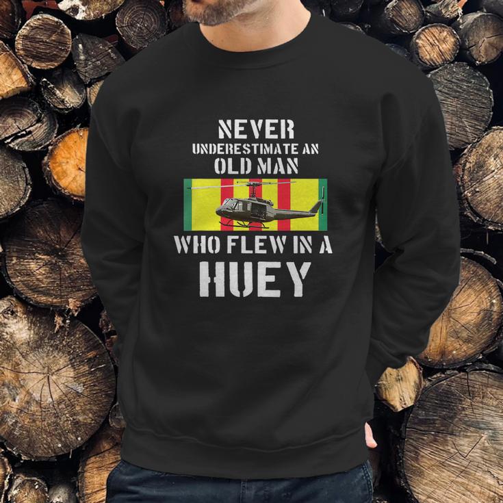 Vietnam Veteran VetUh1 Huey Helicopter Graphic Design Printed Casual Daily Basic Men Sweatshirt