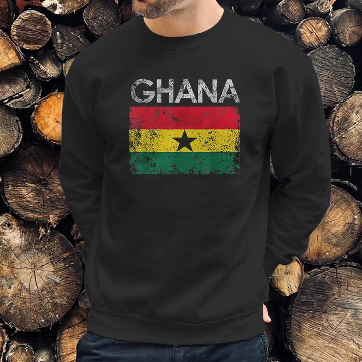 Vintage Ghana Ghanaian Flag Men Sweatshirt