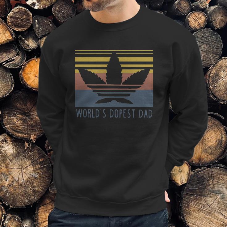 Weed World’S Dopest Dad Vintage Shirtc Men Sweatshirt