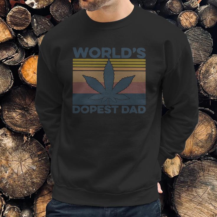 World’S Dopest Dad Weed Vintage Shirtc Men Sweatshirt