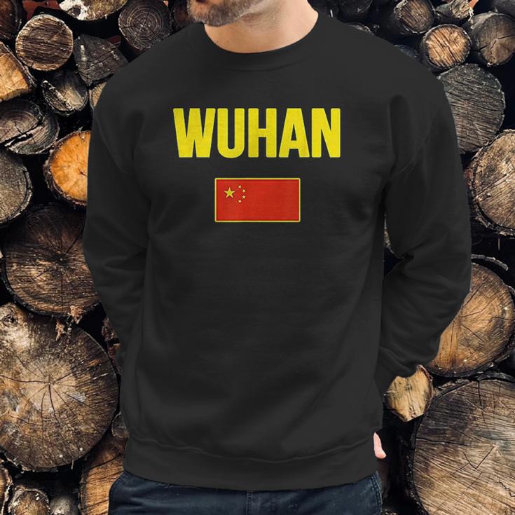 Wuhan Chinese Flag China Men Sweatshirt