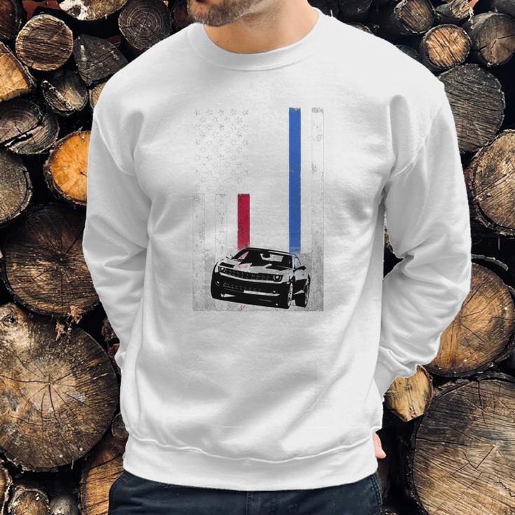 Camaro Lover - American Flag T-Shirt Men Sweatshirt