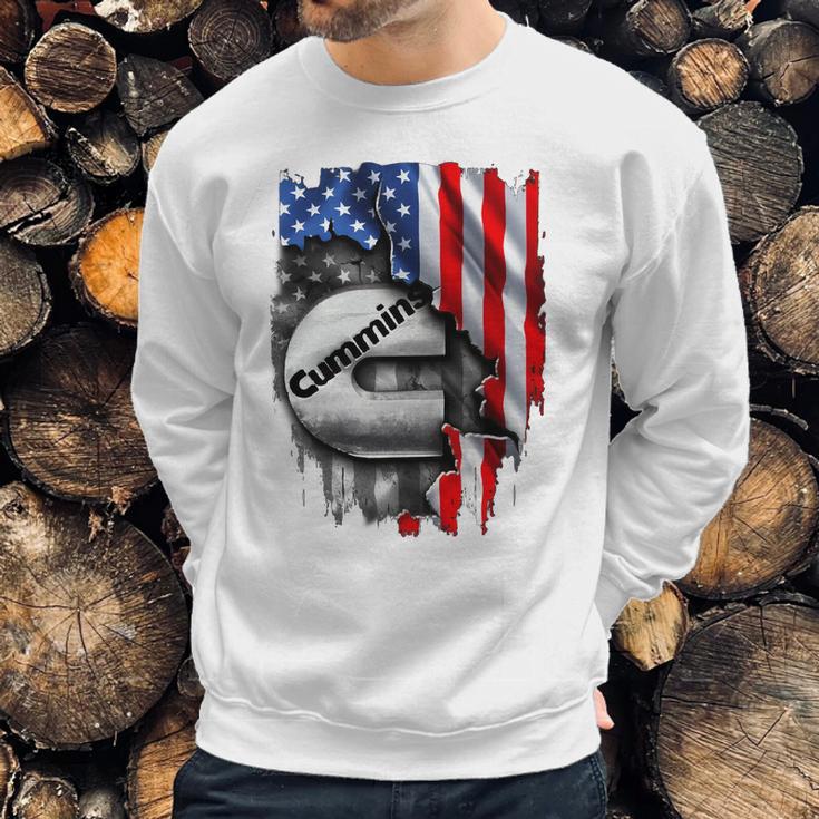 Cummins Engine Diesel American Flag Pariots Men Shir Men Sweatshirt