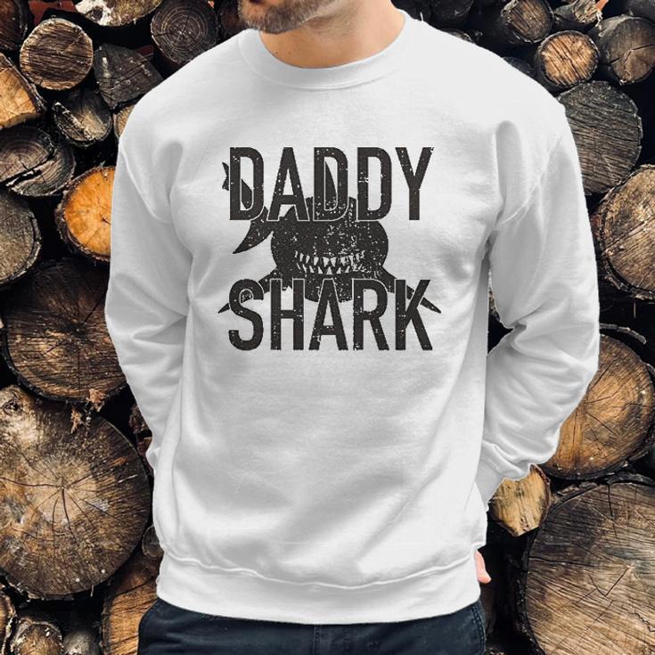 Daddy Shark Printed Graphic Dad Birthday Gifts Men Sweatshirt