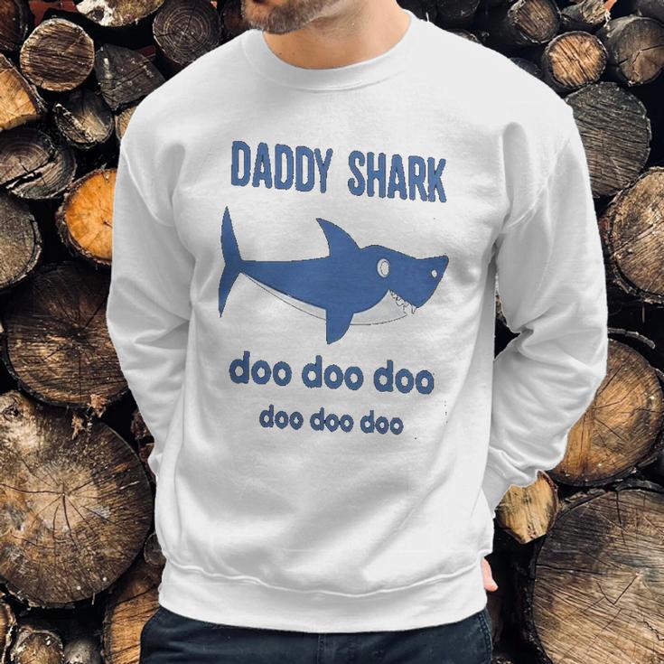 Daddy Shark Lovely Boy Dad Birthday Gifts Men Sweatshirt