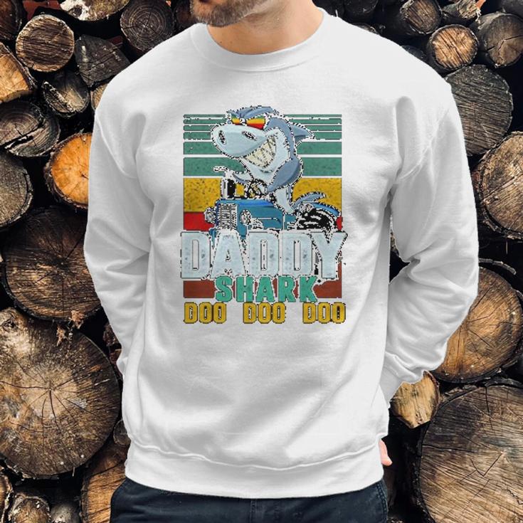 Daddy Shark Like A Trucker Men Sweatshirt