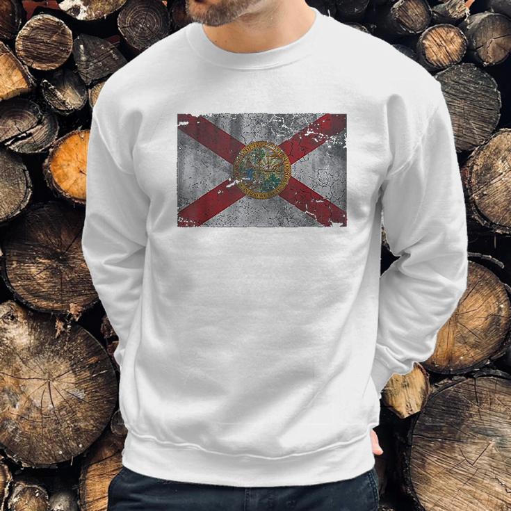 Florida Flag Vintage Fade Men Sweatshirt