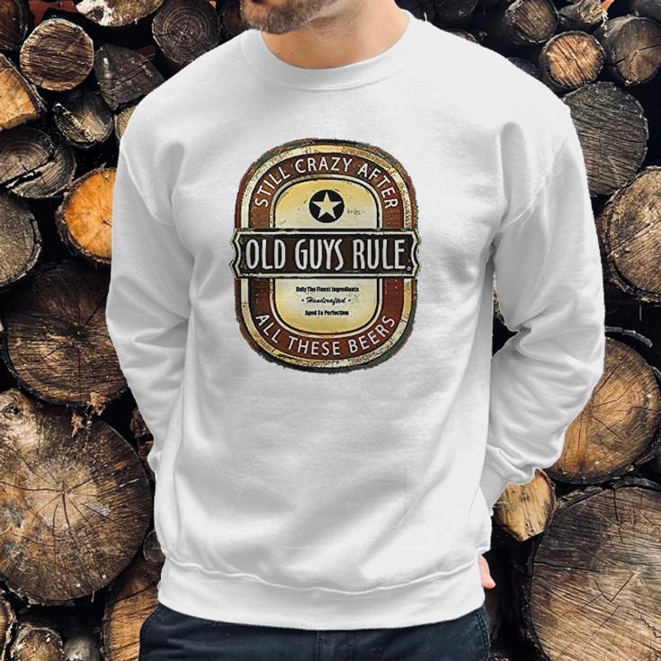 Old Guys Rule Crazy Brew Lake Blue Men Sweatshirt