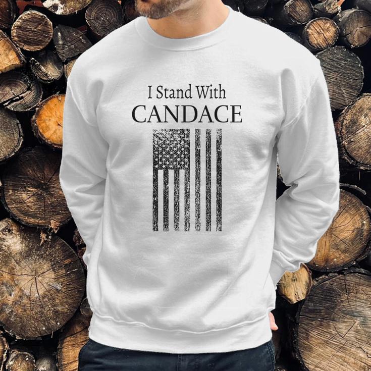 I Stand With Candace Patriot Usa Flag Men Sweatshirt