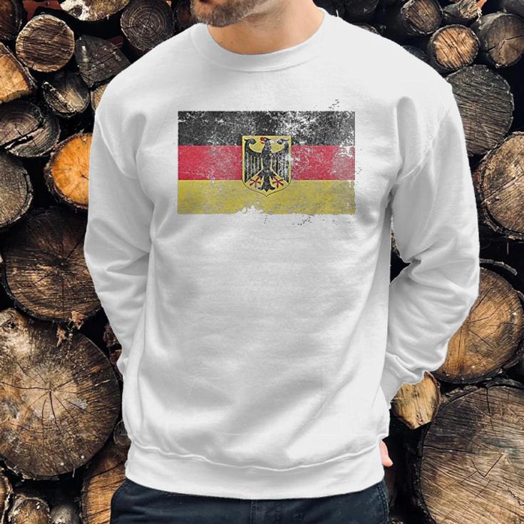 Trunk Candy Distressed Germany Flag Modern Fit Men Sweatshirt