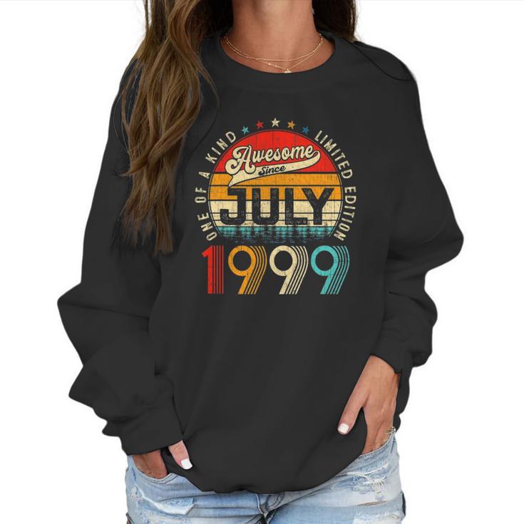 22Nd Birthday Decorations July 1999 Men Women 22 Years Old Women Sweatshirt