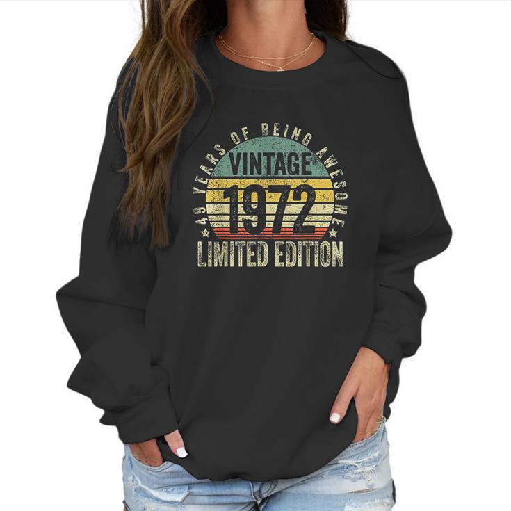 50 Year Old Gifts Vintage 1972 50Th Birthday Women Sweatshirt