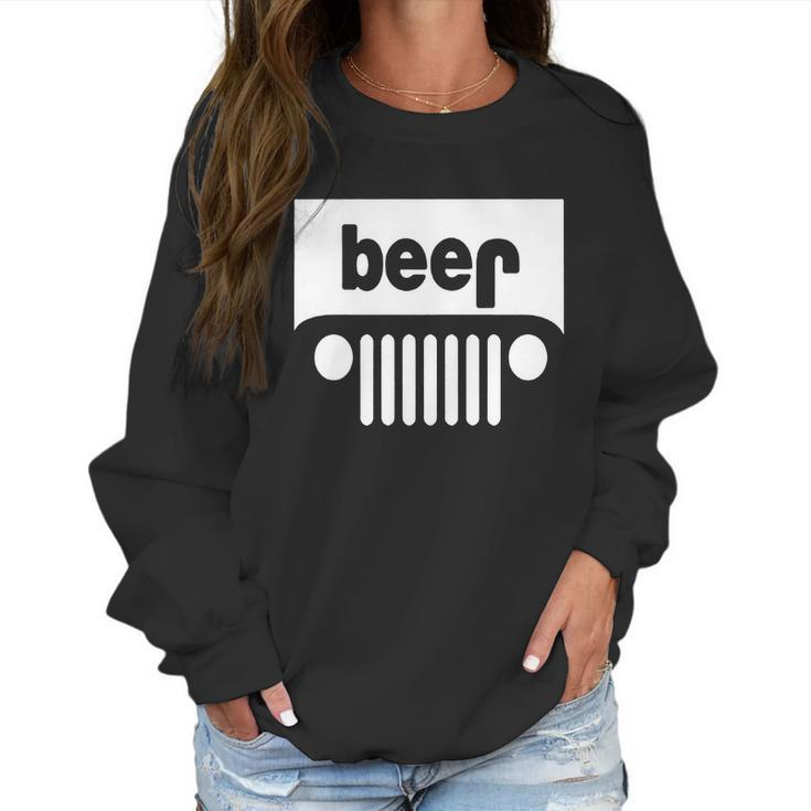 Adult Beer Jeep Funny Drinking -  Drinking Beer T-Shirt Women Sweatshirt