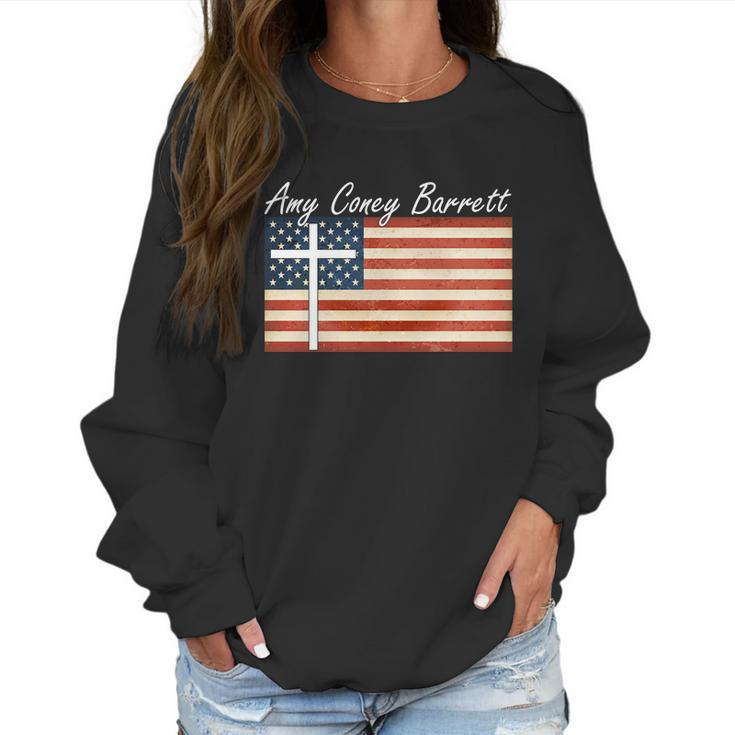 Amy Coney Barrett Christian Vintage Us Flag Women Sweatshirt