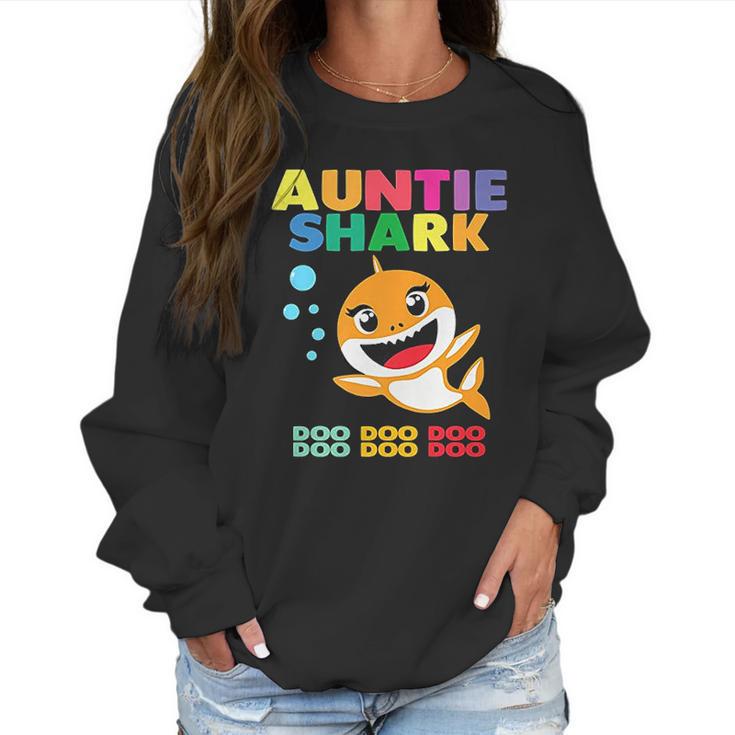 Auntie Shark Doo Doo Doo Family Gift Women Sweatshirt