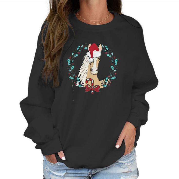 Beautiful Palomino Horse Christmas Women Sweatshirt