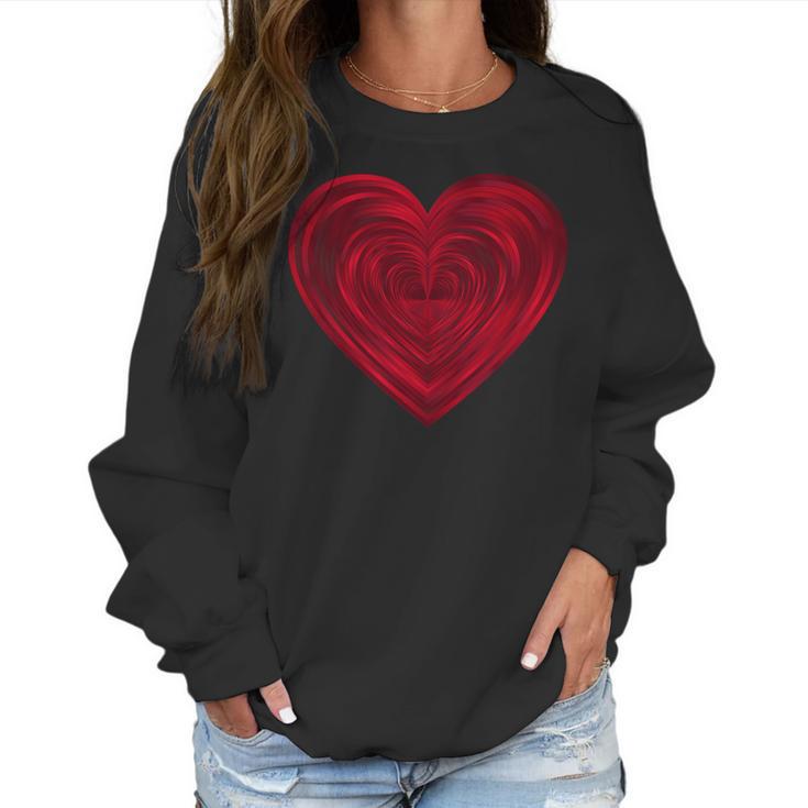 Big Red Heart Classic Valentines Day Women Men Kids Women Sweatshirt