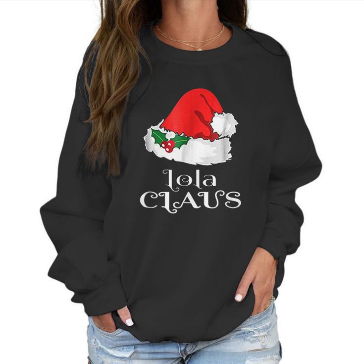 Christmas Lola Claus Matching Pinay Pajama Santa Hat Women Sweatshirt