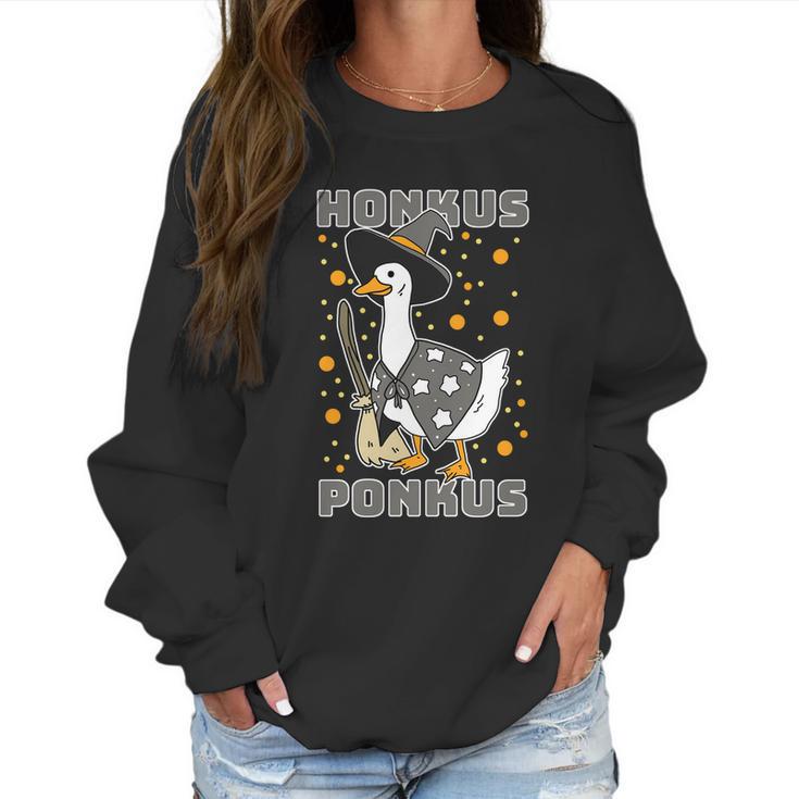 Cute Halloween Funny Halloween Day Honkus Ponkus Funny Duck Halloween Women Sweatshirt