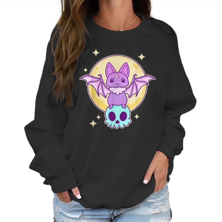 Cute Kawaii Pastel Goth Creepy Bat Skeleton - Vaporwave  Men Women T-Shirt Graphic Print Casual Unisex Tee Women Sweatshirt