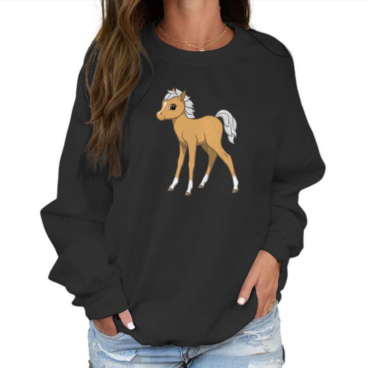 Cute Palomino Foal Horse Women Sweatshirt